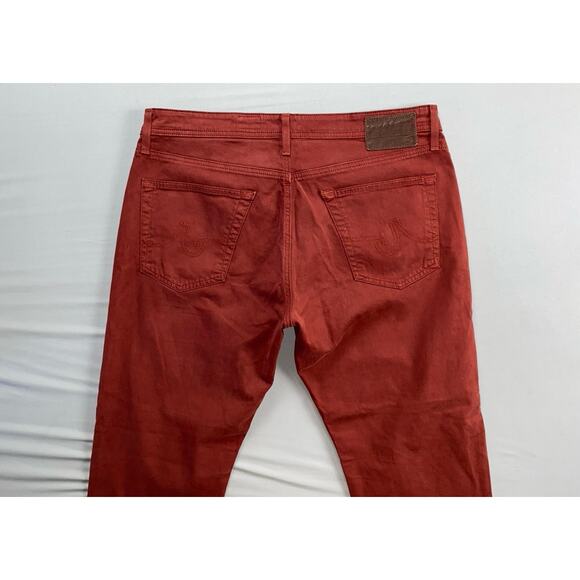 AG The Graduate Tailored Leg Sateen Jeans. Red, Men's 34X28. Runs Big. GUC! - Picture 8 of 9